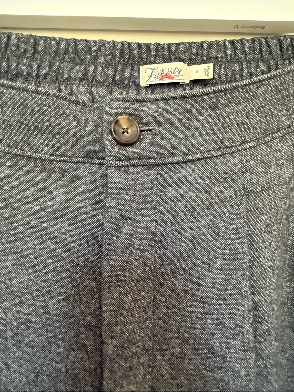 Faherty Dream Flannel Trousers Charcoal Gray Wide Leg Pants Sz 4 - Picture 6 of 10
